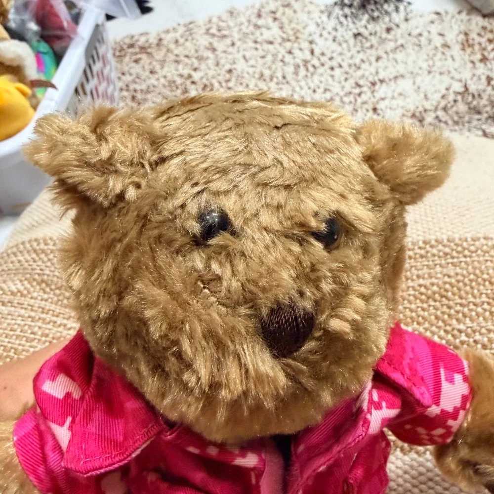 Chelsea Teddy Bear Co Brown Plush Bear in Pink Digital Camo USMC Uniform